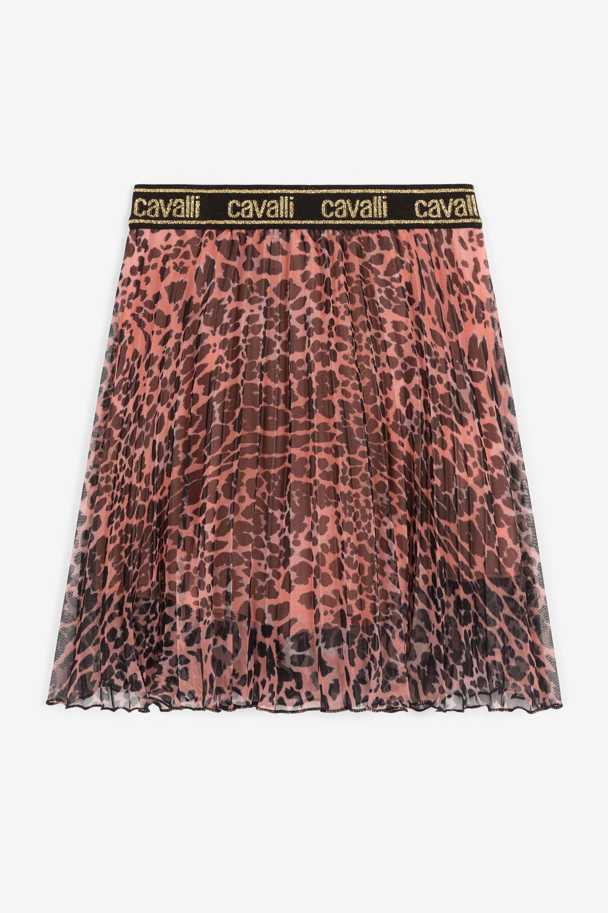 JU Leopard-Print Pleated Skirt JU Leopard-Print Pleated Skirt Pink OJT306-SY007