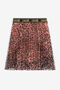 JU Leopard-Print Pleated Skirt JU Leopard-Print Pleated Skirt Pink OJT306-SY007