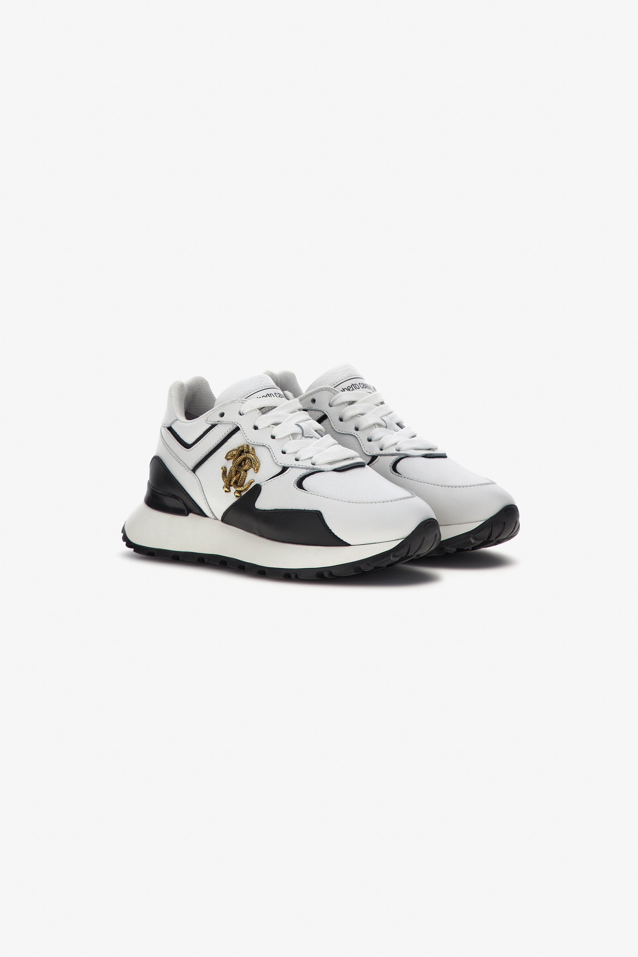 RC Sneakers with Monogram Mirror Snake RC Sneakers with Monogram Mirror Snake Schwarz/Weiß RKS048-PZB33