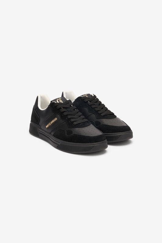 JC Lace-Up Sneakers With Monogram And Logo JC Lace-Up Sneakers With Monogram And Logo Black UFS016-UF291