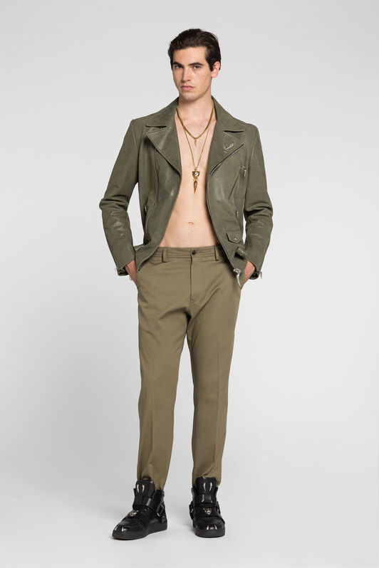 RC Mirror Snake Slim-Fit Trousers LIGHT BROWN PRT200-FN063