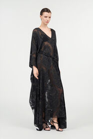 RC Kaftano See-Through in Seta Ornamental Black BLACK WKW011-SLR36