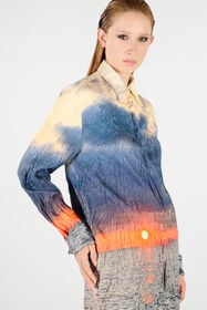 RC Sunrise Print Dress Blue/Orange UWT160-4QN96