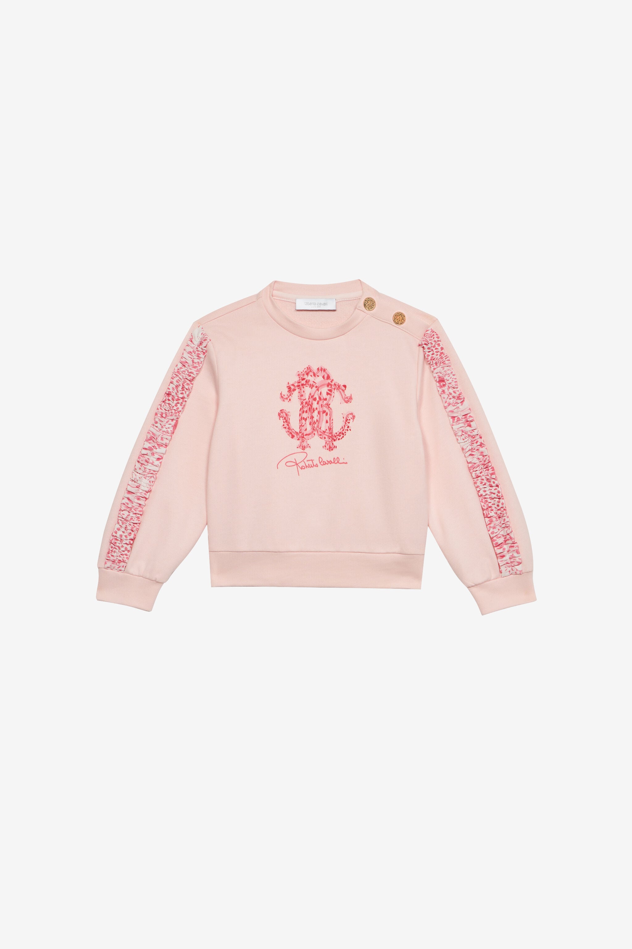 JU Sweatshirt With RC Monogram And Cheetah Skin JU Sweatshirt With RC Monogram And Cheetah Skin Pink UJT662-CF050