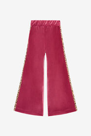 JU Velvet pants with animal print details FUXIA BOUGANVILLE VJT23F-CJ001