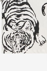 JC White T-Shirt With Tiger Print and Logo CLOUD DANCER WFT61D-5B006