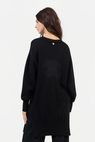 RC Black Long Cardigan With Button BLACK TOM90A-MG008
