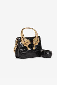 RC Borsa a spalla Roar piccola con tigri gioiello RC Borsa a spalla Roar piccola con tigri gioiello Nero QKB025-PZ055