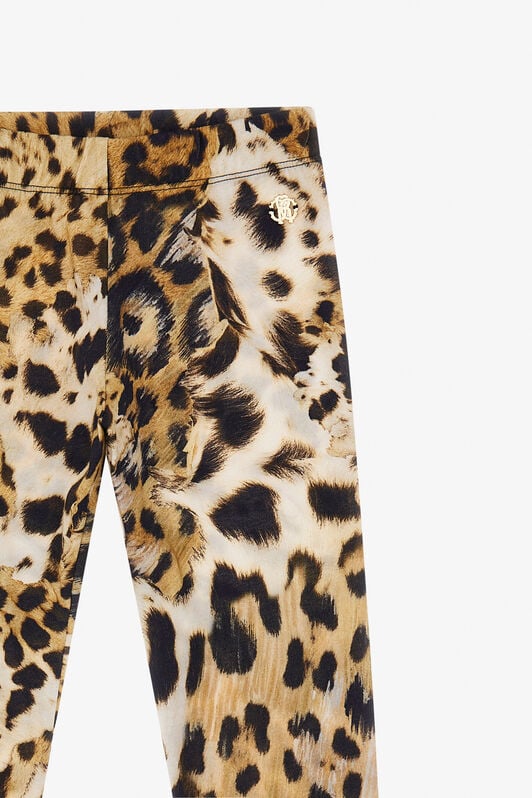 JU Pantalon à imprimé léopard JU Pantalon à imprimé léopard Marron clair TJT22G-JFM10