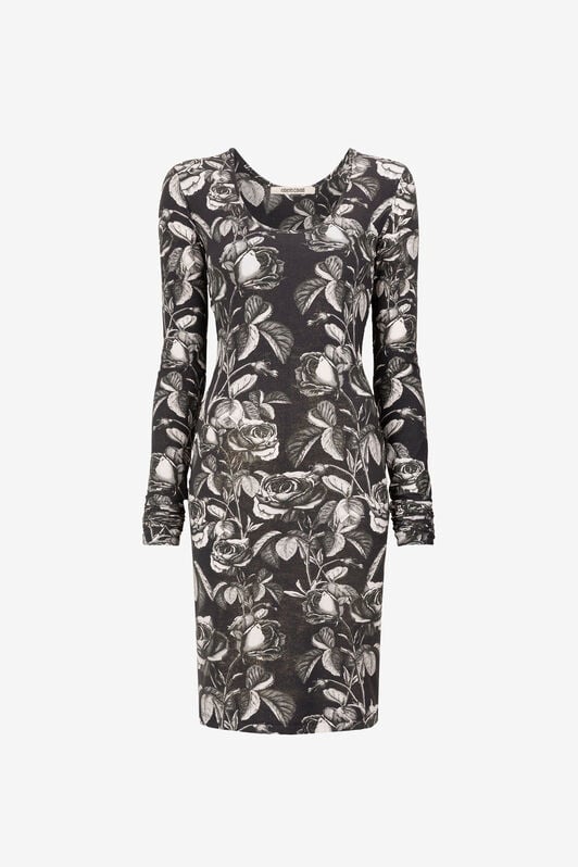RC Midikleid mit Blumen-Print RC Midikleid mit Blumen-Print SILVER/BLACK PQT10B-LNF03