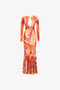 RC Maxikleid Mit Plumange-Druck Orange SWT120-LNL71
