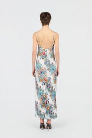 JC Tropical Garden Print Dress TURCHESE CHIRO WFT312-WF710