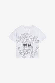 JU Weißes T-Shirt mit Maxi-RC-Monogramm WHITE XJT62Z-JD001