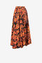 RC Rose And Python-Print Asymmetric Skirt RC Rose And Python-Print Asymmetric Skirt Orange PQT309-4QF03