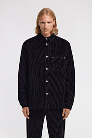RC Zebra print Shirt Schwarz TRT775-VKB79