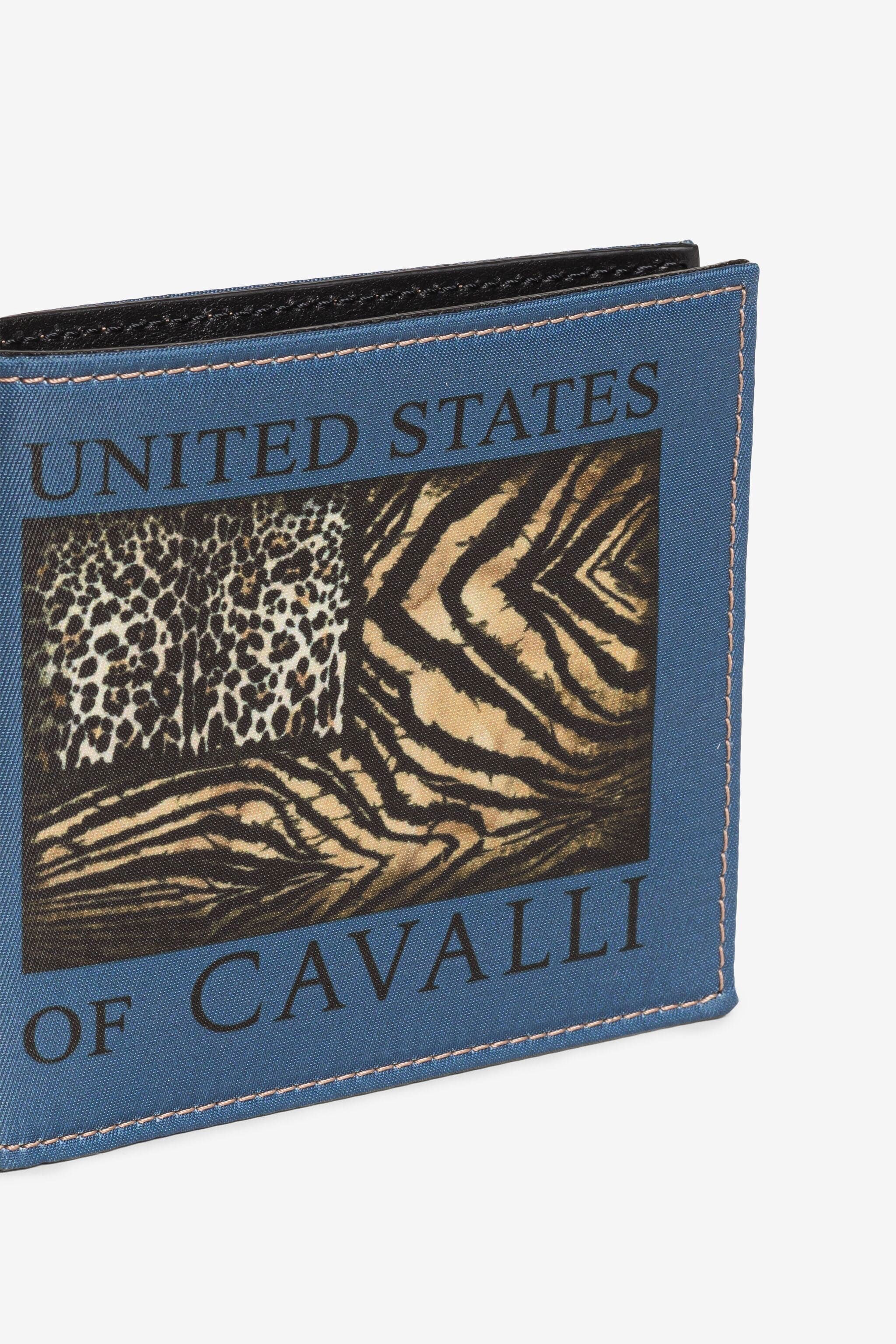 RC Animal-print logo bi-fold wallet RC Animal-print logo bi-fold wallet Blue QRA003-3F000