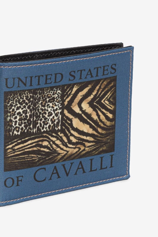 RC Animal-print logo bi-fold wallet RC Animal-print logo bi-fold wallet Blue QRA003-3F000