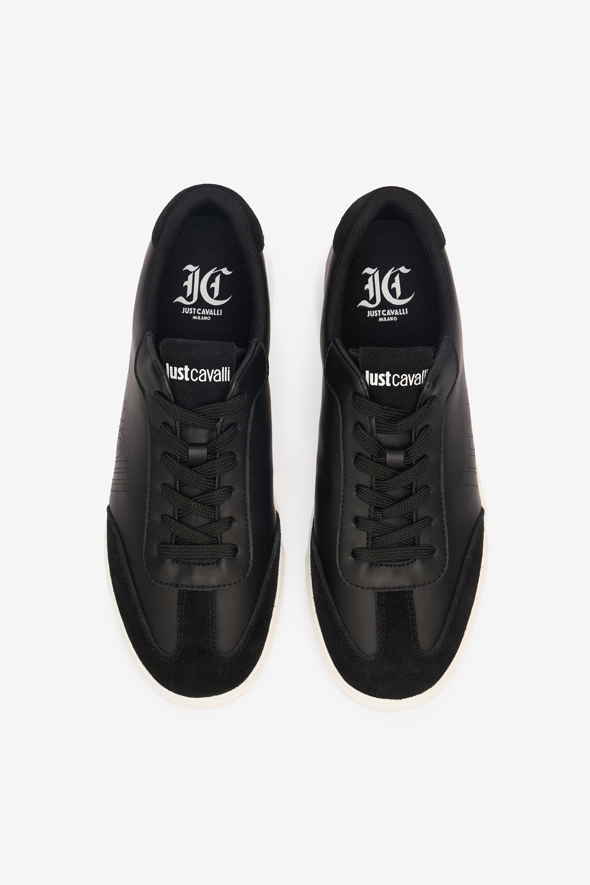 JC Sneakers With Perforated Logo JC Sneakers With Perforated Logo Black UFS017-UF292