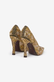 RC Gold Pointed-Toe Pumps ORO VWS008-FL13R