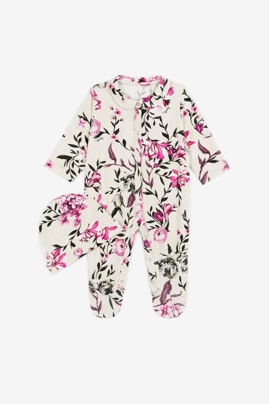 JU Strampler-Set mit Blumen-Print JU Strampler-Set mit Blumen-Print Rosa OJT807-1Z007