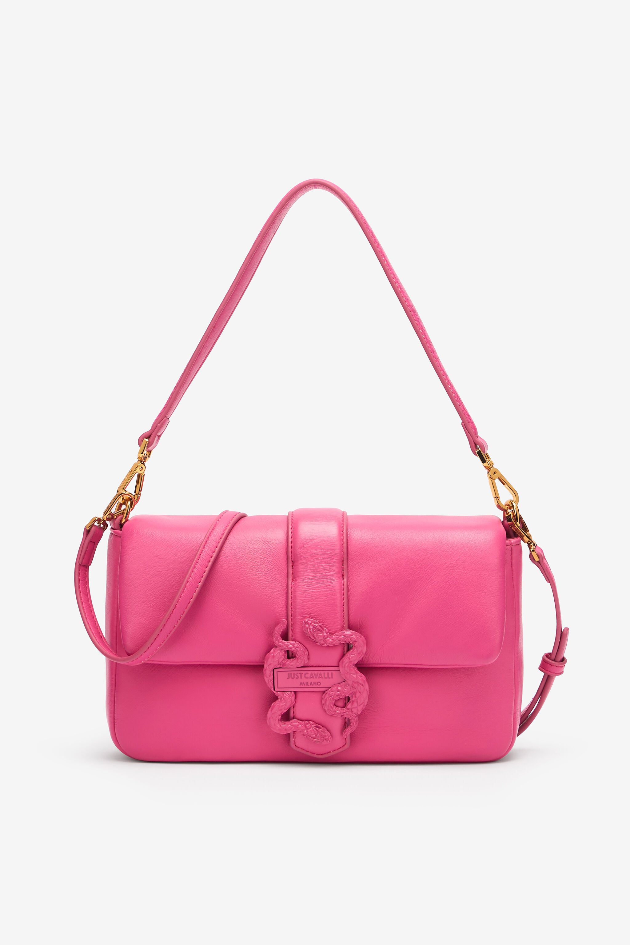JC Rectangular Bag With Mirror Snake JC Rectangular Bag With Mirror Snake Fuchsia UFB051-UF420