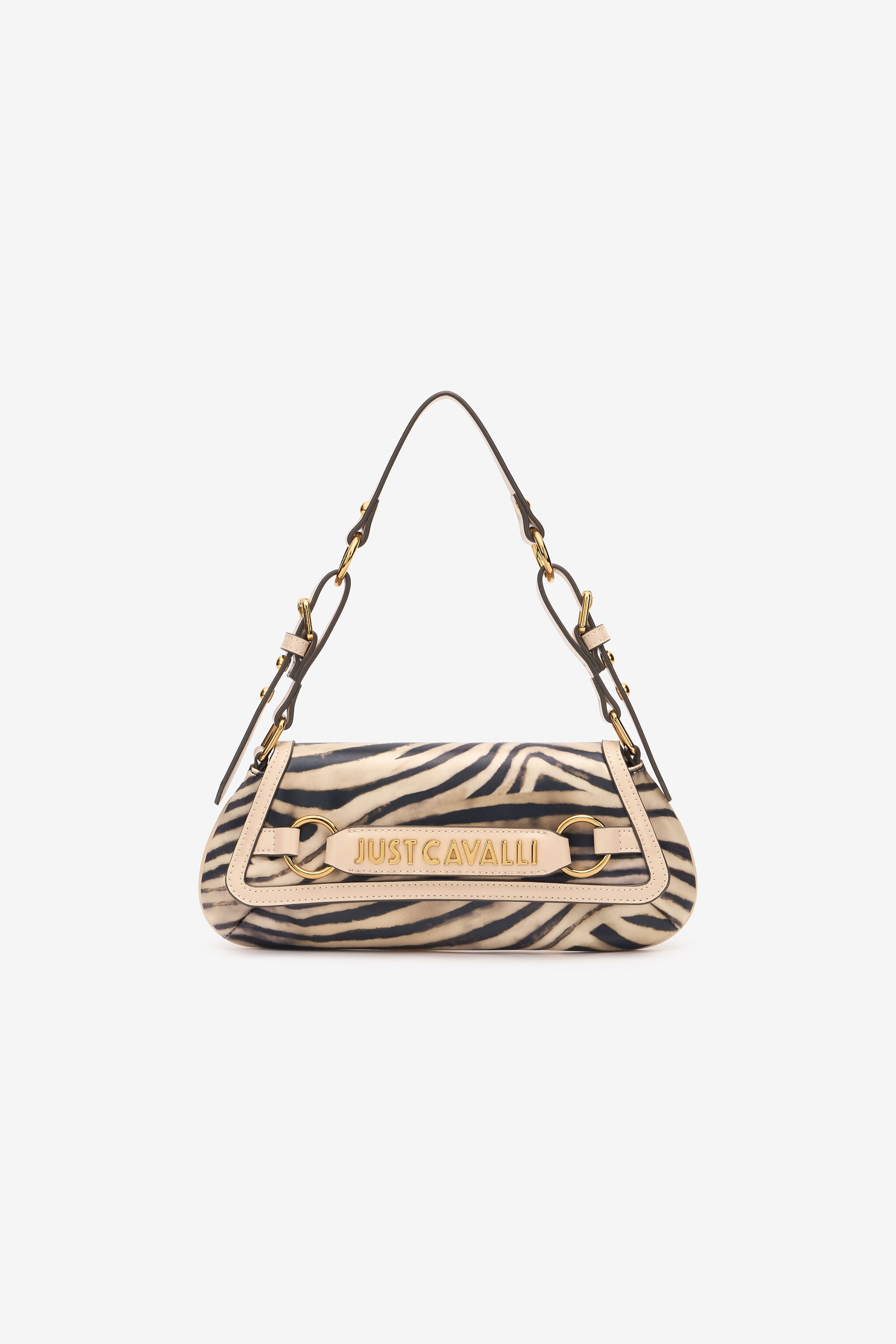 JC Shoulder Bag With Tiger Skin Print And Logo JC Shoulder Bag With Tiger Skin Print And Logo Light Brown UFB100-UF469