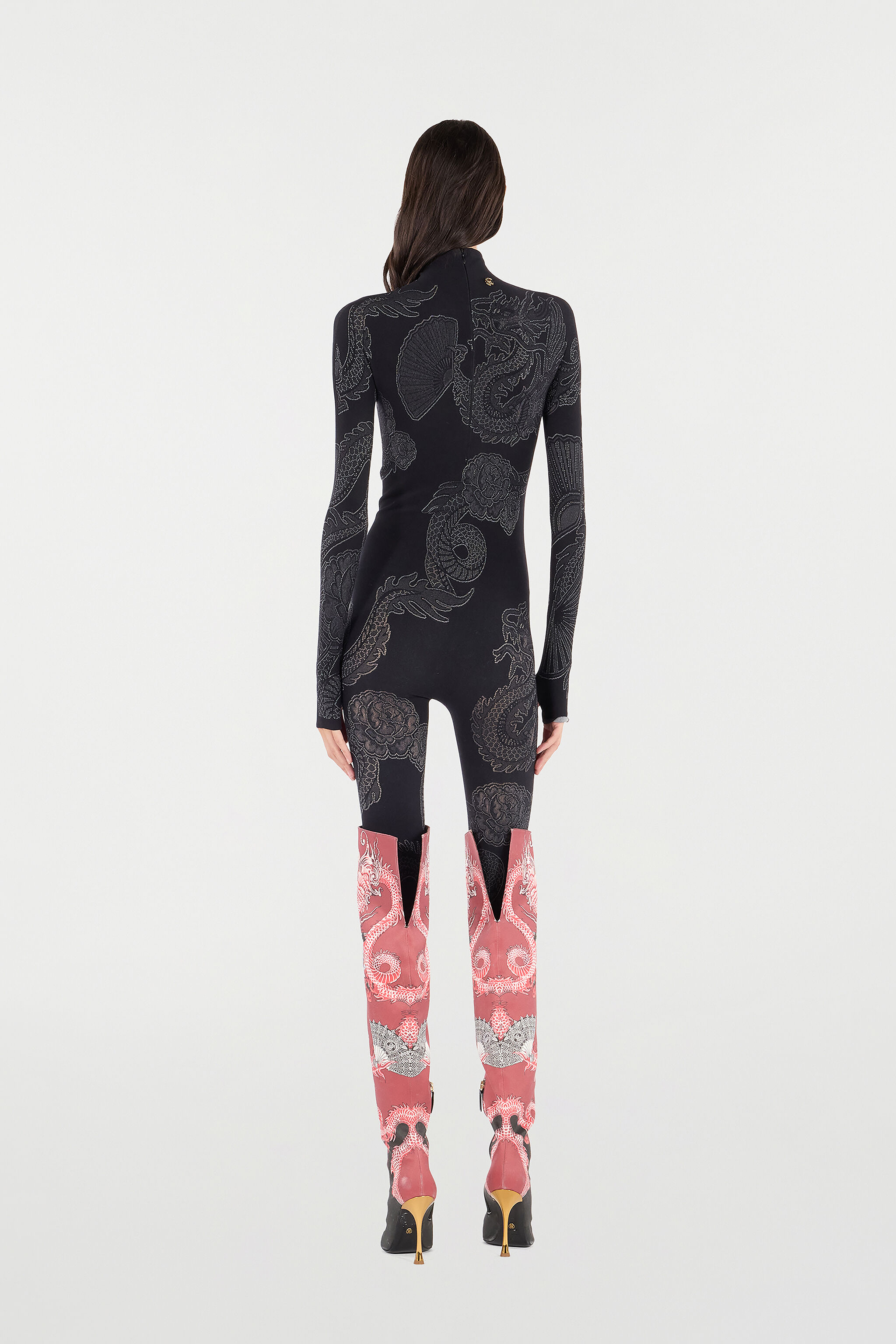 RC Jumpsuit With Openwork Pattern RC Jumpsuit With Openwork Pattern Black VKT10B-MA001