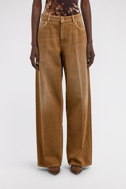 RC Wide Leg Jeans RC Wide Leg Jeans Brown TKJ207-DE001