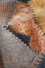 RC Scarf With Patchwork Print BROWN XQI008-OZT29