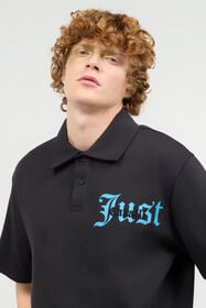 JC Poloshirt Mit Lettering Schwarz UFT022-UF042