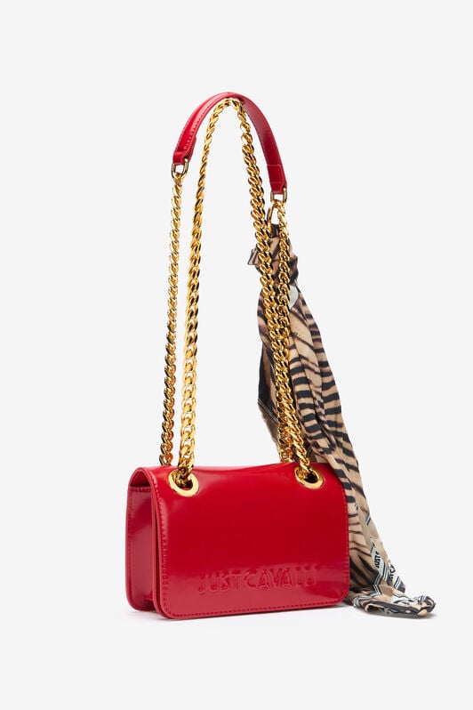 JC Bag With Chain Handles And Scarf JC Bag With Chain Handles And Scarf UFB092-UF461