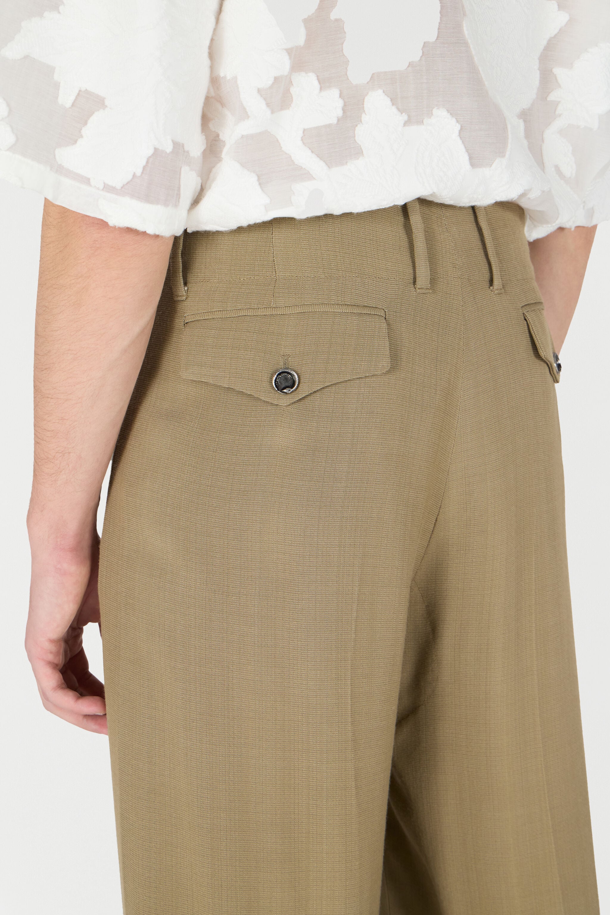 RC Palazzo Pants With Pleat Detail RC Palazzo Pants With Pleat Detail Brown URT245-VI045