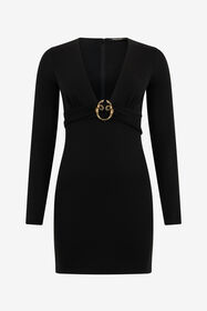 RC Vestido Negro Mini Con Escote Profundo BLACK WKT123-JE034