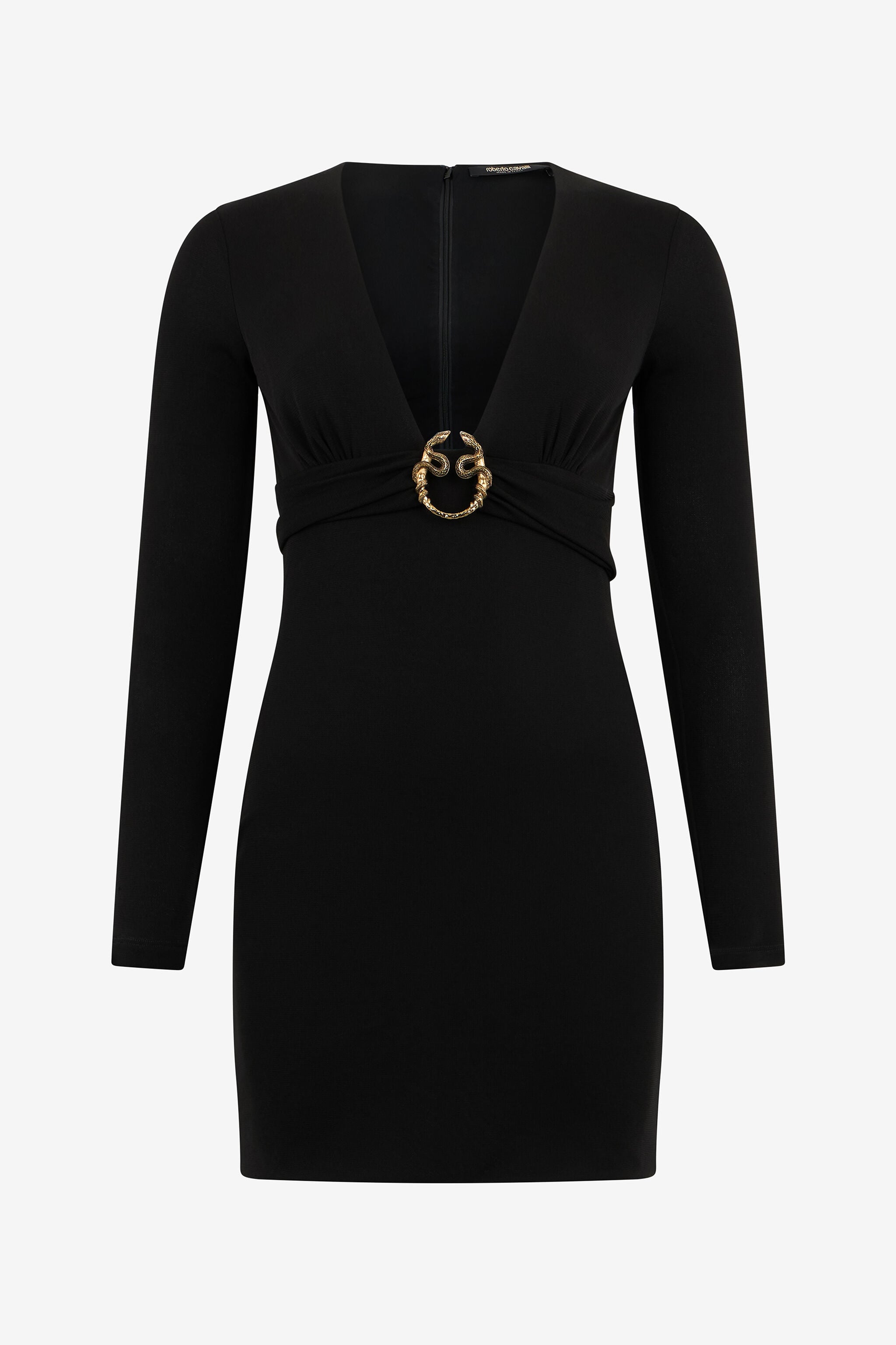 RC Black Dress Mini With Plunging Neckline RC Black Dress Mini With Plunging Neckline BLACK WKT123-JE034