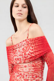 RC Cheetah Skin Print Dress RED SOT10E-RT002