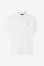 JC Polo Shirt With Embossed JC Monogram White UFT025-UF045