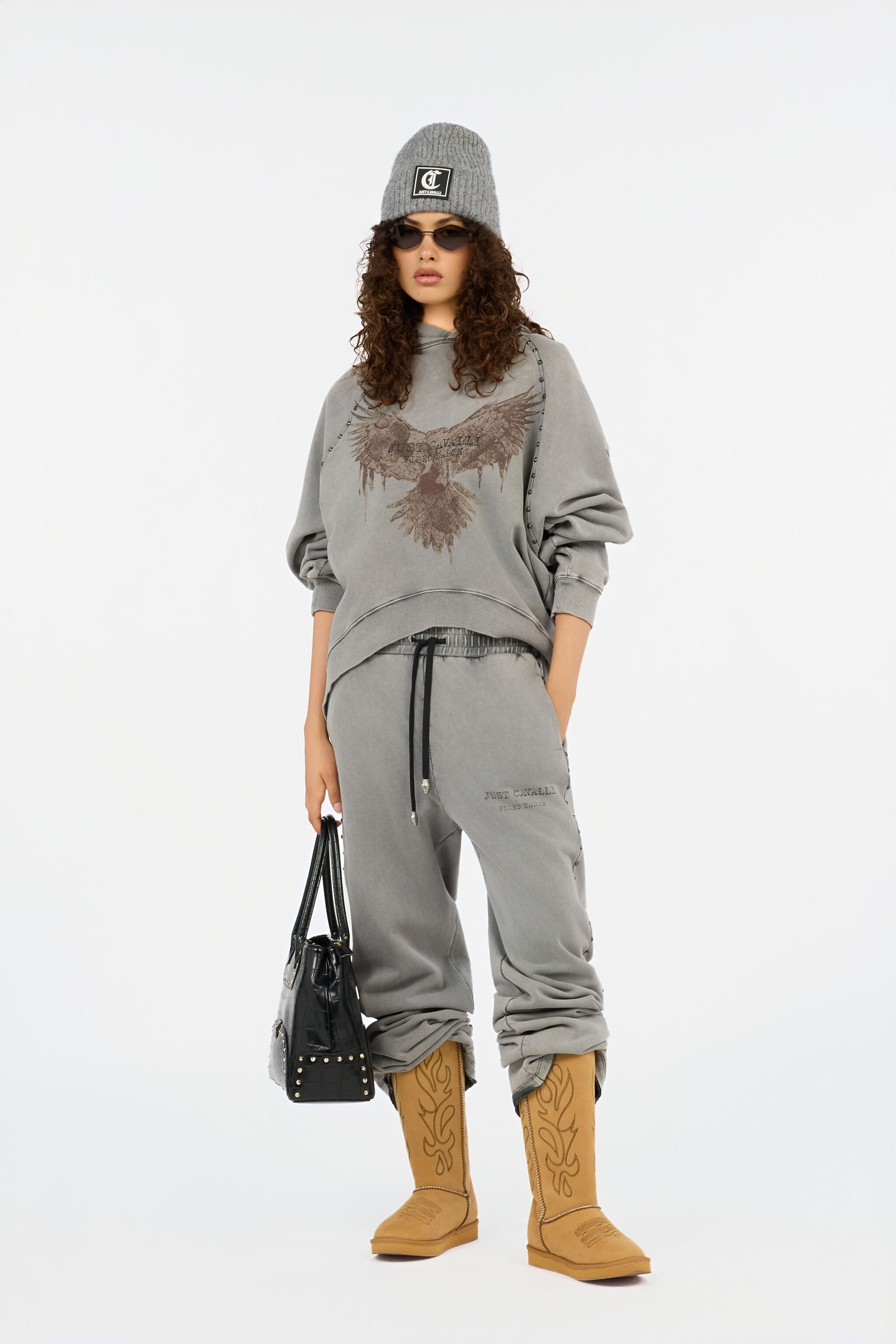 JC Grey Studded Sweatpants BLACK VFT133-VF212