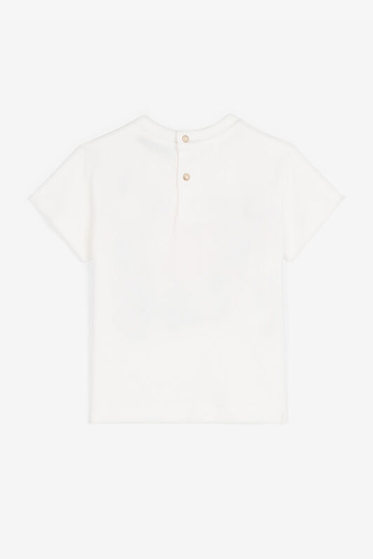 JU T-shirt en coton à imprimé oiseaux JU T-shirt en coton à imprimé oiseaux Blanc RJT60J-JD001