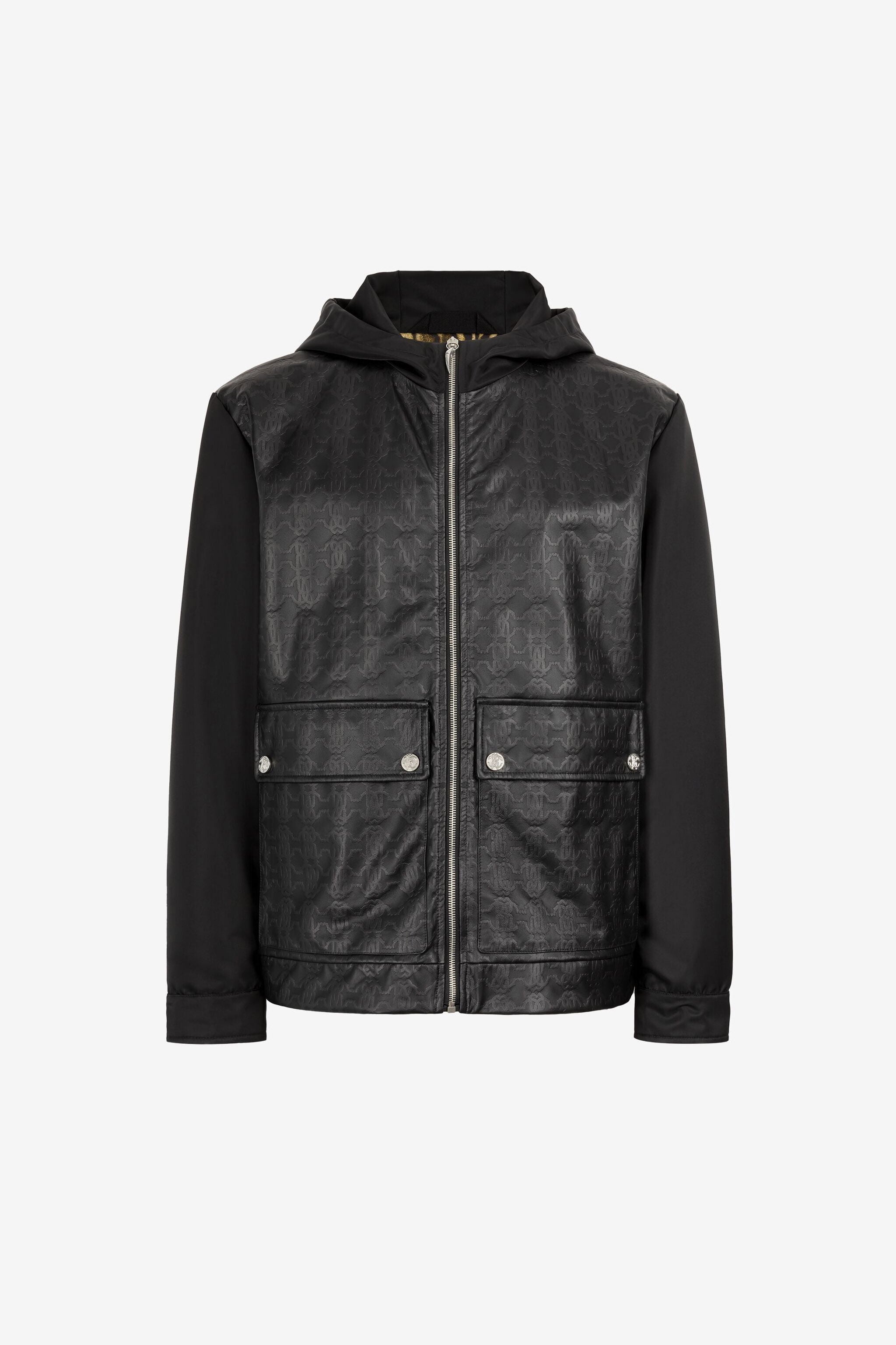 RC RC Monogram-Print Hooded Jacket RC RC Monogram-Print Hooded Jacket Black PRT513-SB007