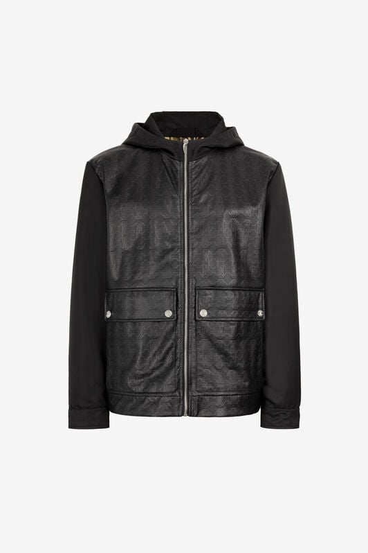 RC RC Monogram-Print Hooded Jacket RC RC Monogram-Print Hooded Jacket Black PRT513-SB007