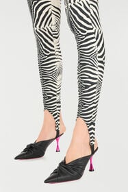 RC Leggings À Imprimé Zèbre Noir/Blanc UKT204-ORN49