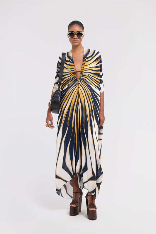 RC Ray Of Gold Print Caftan RC Ray Of Gold Print Caftan Gold TKT181-7HM33