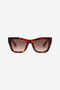 RC Geometrical sunglasses with scale effect temples SHINY RED HAVANA UALD13-ID208