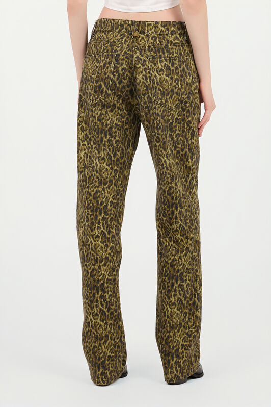 JC Wide Leg Trousers Khaki Animal Print JC Wide Leg Trousers Khaki Animal Print VERDE 185 VFJ046-VF255