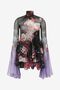 RC Silk Mini Dress With Fiammingo Flowers Print RC Silk Mini Dress With Fiammingo Flowers Print BLACK/PINK/LILLA XWT101-CKT87