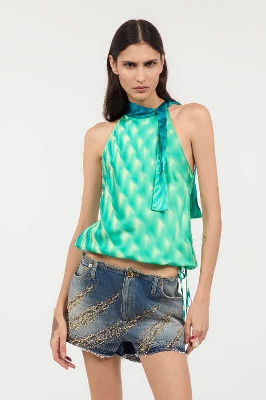 RC Silk Optical Glass-Print Top RC Silk Optical Glass-Print Top Light green UKT600-RYN47