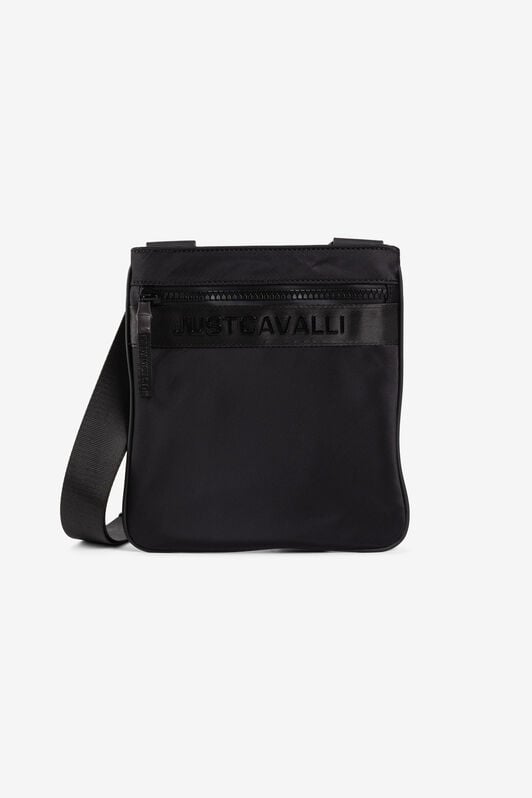 JC Just Cavalli Logo-Appliqué Crossbody Bag JC Just Cavalli Logo-Appliqué Crossbody Bag BLACK Q62339-Q1242