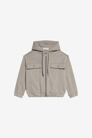 JU Eleganter Hoodie in Taupe ICE GREY XJT67C-CF014