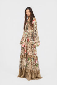 RC Vestido Estampado Jaguar Roses NATURAL XQT133-HNT24