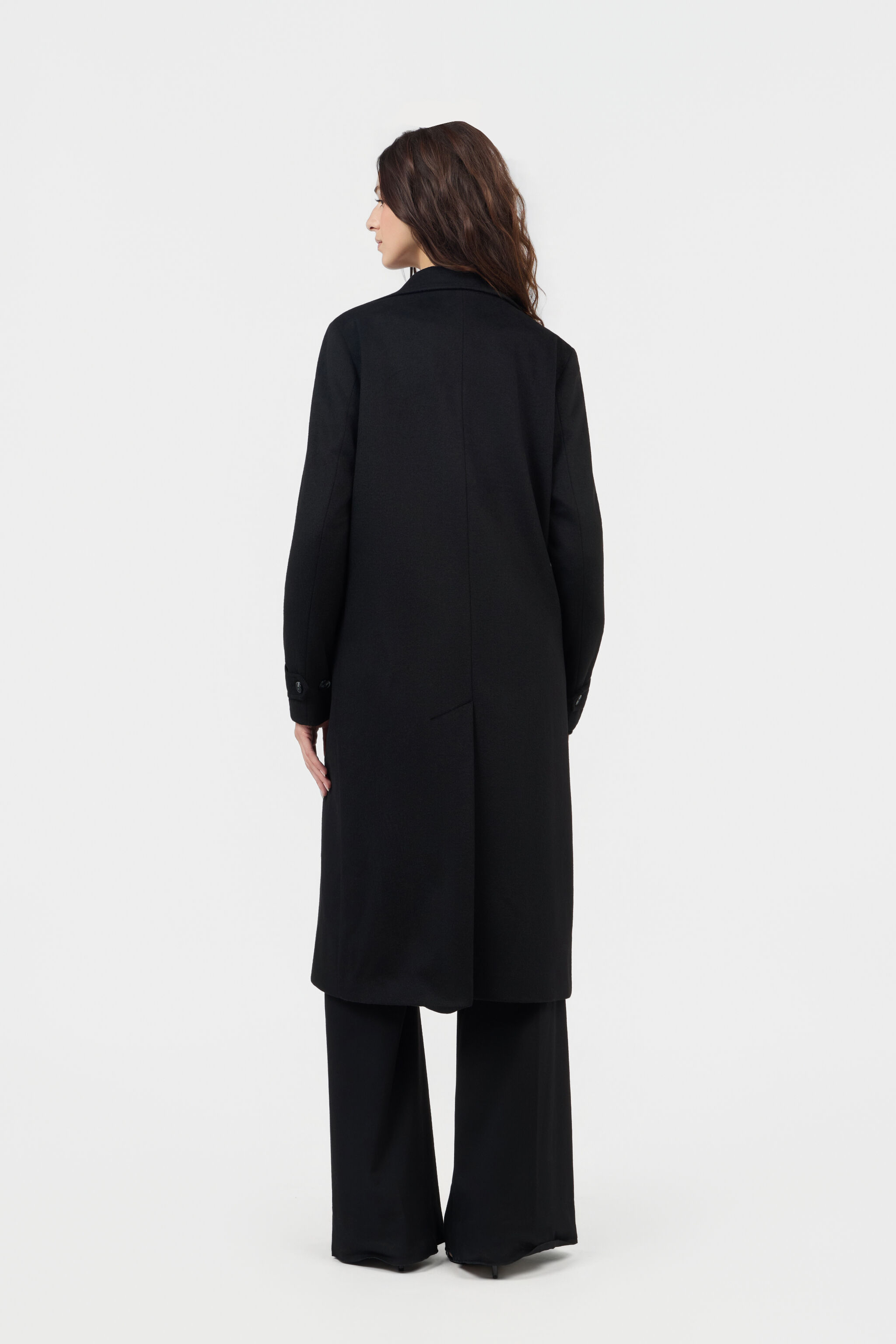 RC Black Coat With Leopard Print Lining BLACK TOT50A-GA012
